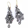 BOUCLES D'OREILLES or jaune et argent - ÉPOQUE VICTORIENNE
