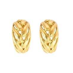 Boucles d’oreilles or jaune vintage