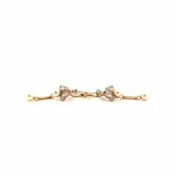 Boucles d'oreilles Or Jaune 18k Perles & Diamants