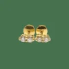 Boucles d’oreilles or jaune et diamants