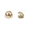 Boucles d'oreilles or jaune diamants rubis