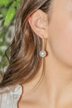 Boucles d'oreilles Or jaune Perle de culture