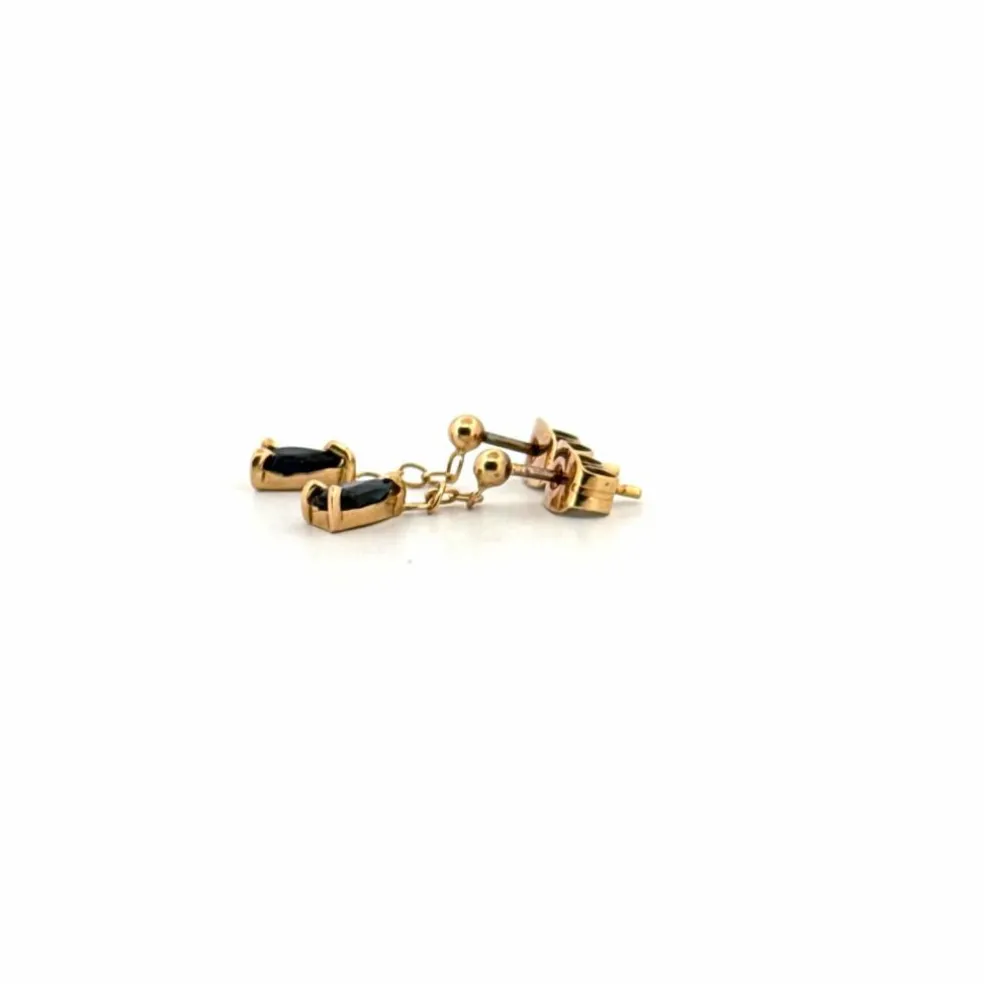 Boucles D'oreilles Or Jaune 18k & Topaze