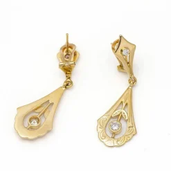 Boucles d'oreilles Or jaune Diamants