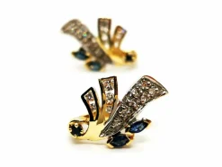 Boucles d'oreilles Or jaune Saphir