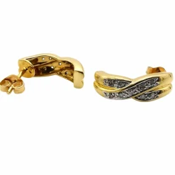 Boucles d'oreilles or jaune & diamants
