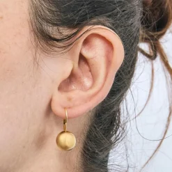 Boucles d’oreilles or jaune vintage