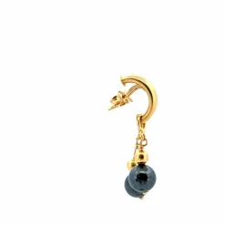 Boucles D'oreilles Or Jaune 18k & Perle