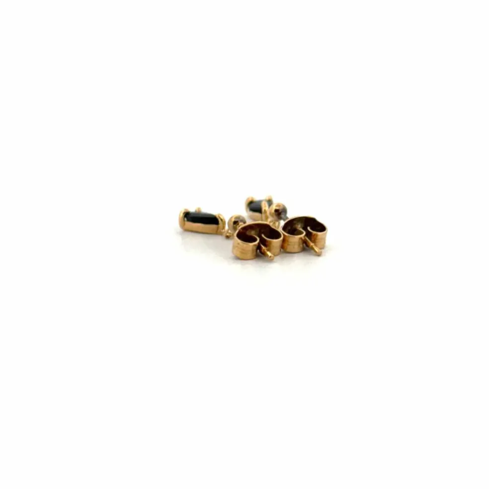 Boucles D'oreilles Or Jaune 18k & Topaze