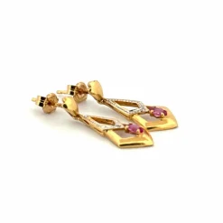 Boucles d'oreilles Or Jaune & Topaze