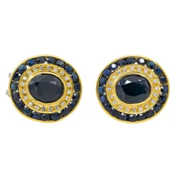 Boucles d'oreilles Or jaune Saphir
