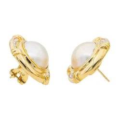 Boucles d'oreilles Or jaune Perle