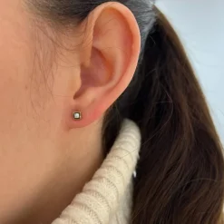 Boucles d’oreilles or jaune diamant