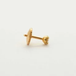 Boucles d'oreilles or jaune diamant