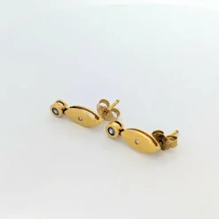 Boucles d'oreilles or jaune et diamants