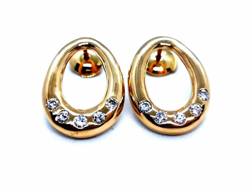 Boucles d'oreilles Or jaune Diamant