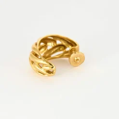 Boucles d’oreilles or jaune vintage
