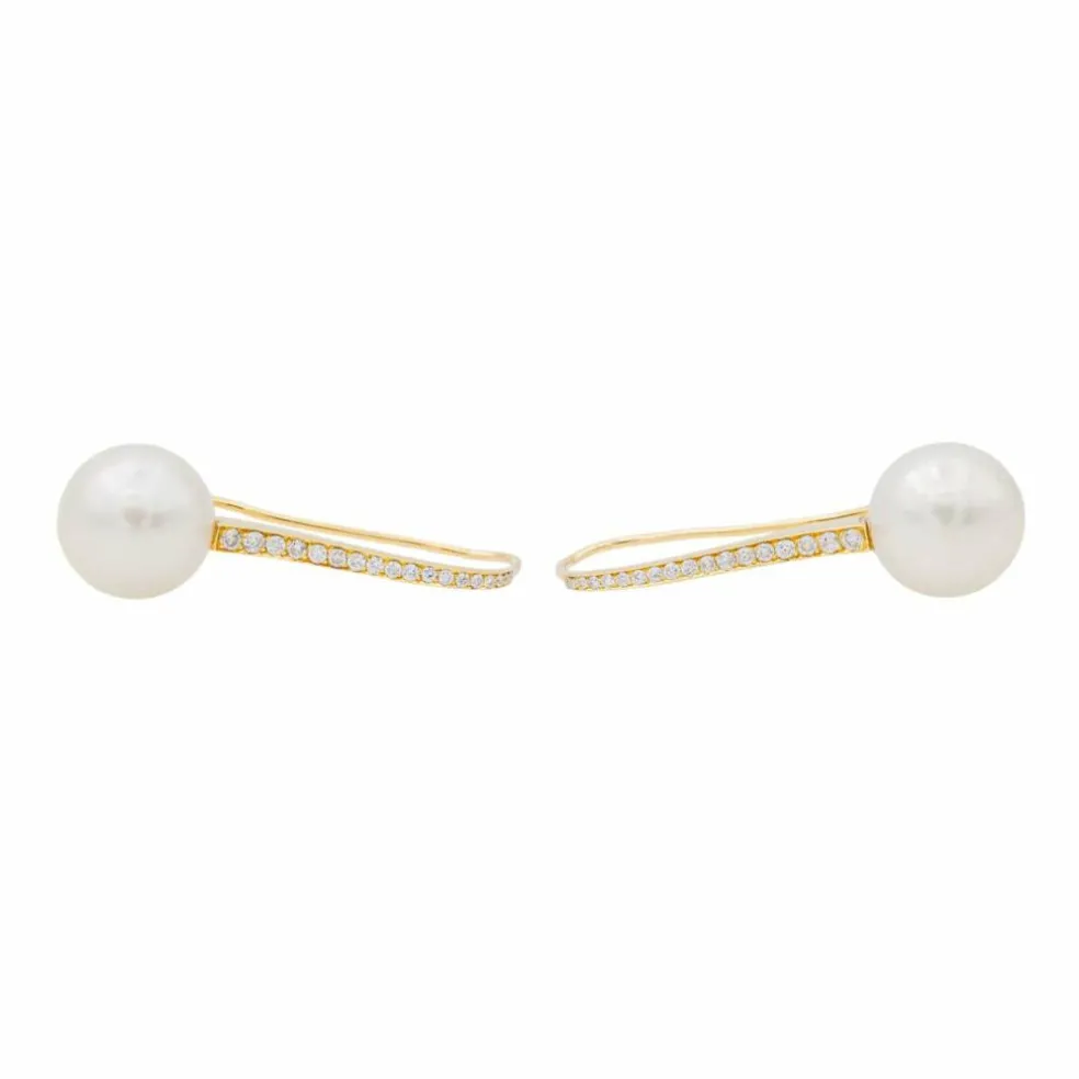 Boucles d'oreilles Or jaune Perle de culture