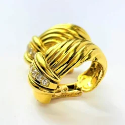 Boucles d'Oreilles Or jaune & Diamants
