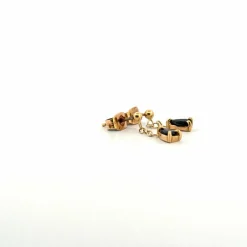 Boucles D'oreilles Or Jaune 18k & Topaze