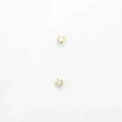 Boucles d'oreilles or jaune diamant