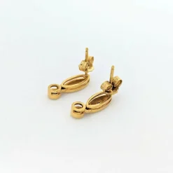 Boucles d'oreilles or jaune et diamants