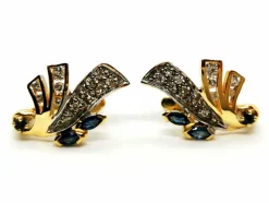 Boucles d'oreilles Or jaune Saphir
