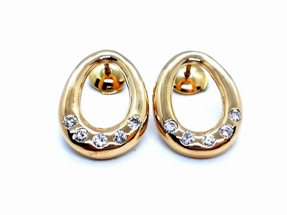 Boucles d'oreilles Or jaune Diamant