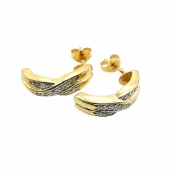 Boucles d'oreilles or jaune & diamants