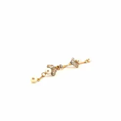 Boucles d'oreilles Or Jaune 18k Perles & Diamants