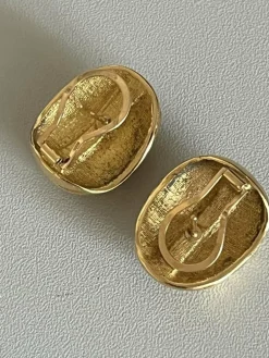 Boucles d'Oreilles Or Jaune Godronné