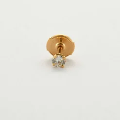 Boucles d'oreilles or jaune diamant
