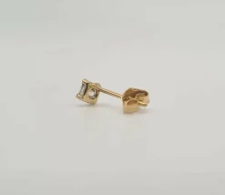 Boucles d’oreilles or jaune et diamants
