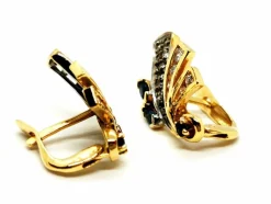 Boucles d'oreilles Or jaune Saphir