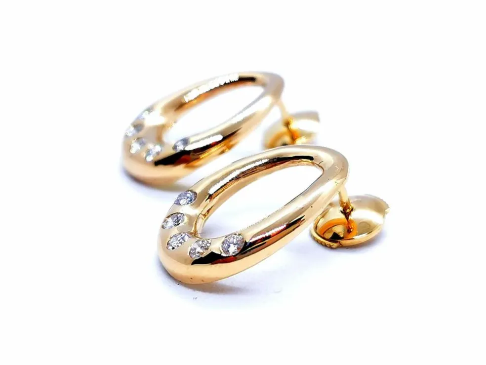 Boucles d'oreilles Or jaune Diamant