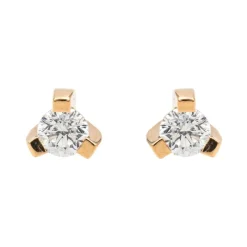 Boucles d'oreilles Or rose Diamant