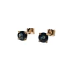 Boucles d’oreilles or rose et saphir