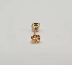 Boucles d’oreilles or rose et saphir
