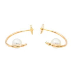 Boucles d'oreilles Or rose Perle