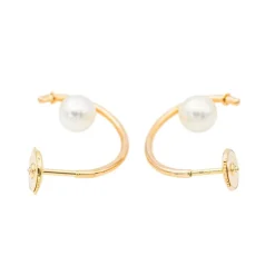 Boucles d'oreilles Or rose Perle