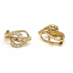 Boucles d'oreilles originales 1955 en Or et Diamant