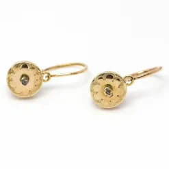 Boucles d'oreilles originales 1800 en or jaune