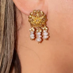 Boucles d'oreilles originales KESHI 1900 avec Diamants