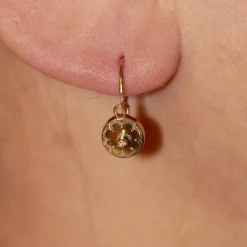 Boucles d'oreilles originales 1800 en or jaune