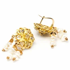 Boucles d'oreilles originales KESHI 1900 avec Diamants