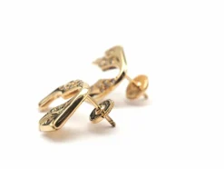 Boucles d'oreilles panthère or jaune et diamants