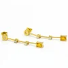 Boucles d'oreilles PAPARADSHA or jaune