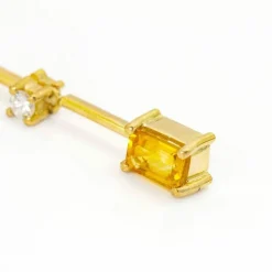 Boucles d'oreilles PAPARADSHA or jaune
