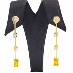 Boucles d'oreilles PAPARADSHA or jaune