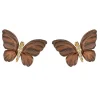 Boucles d'oreilles papillons émail diamants